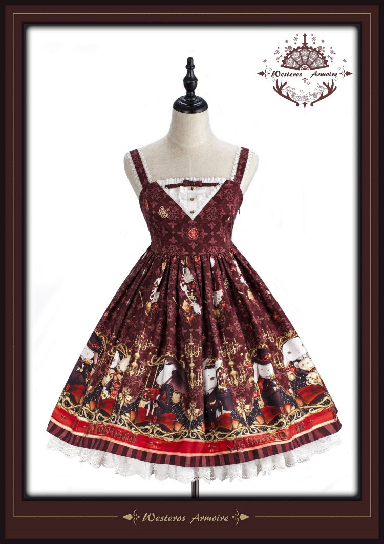 Westeros Armoire -Bunnies in Pokerland- Lolita Jumper Dress