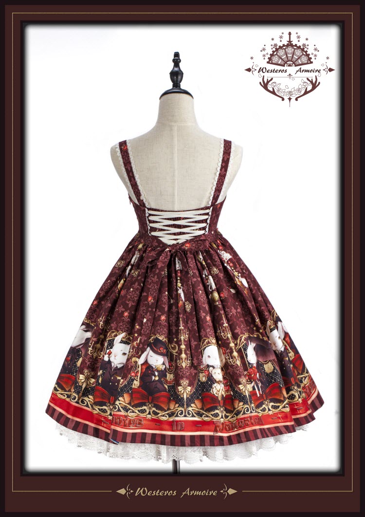 Westeros Armoire -Bunnies in Pokerland- Lolita Jumper Dress