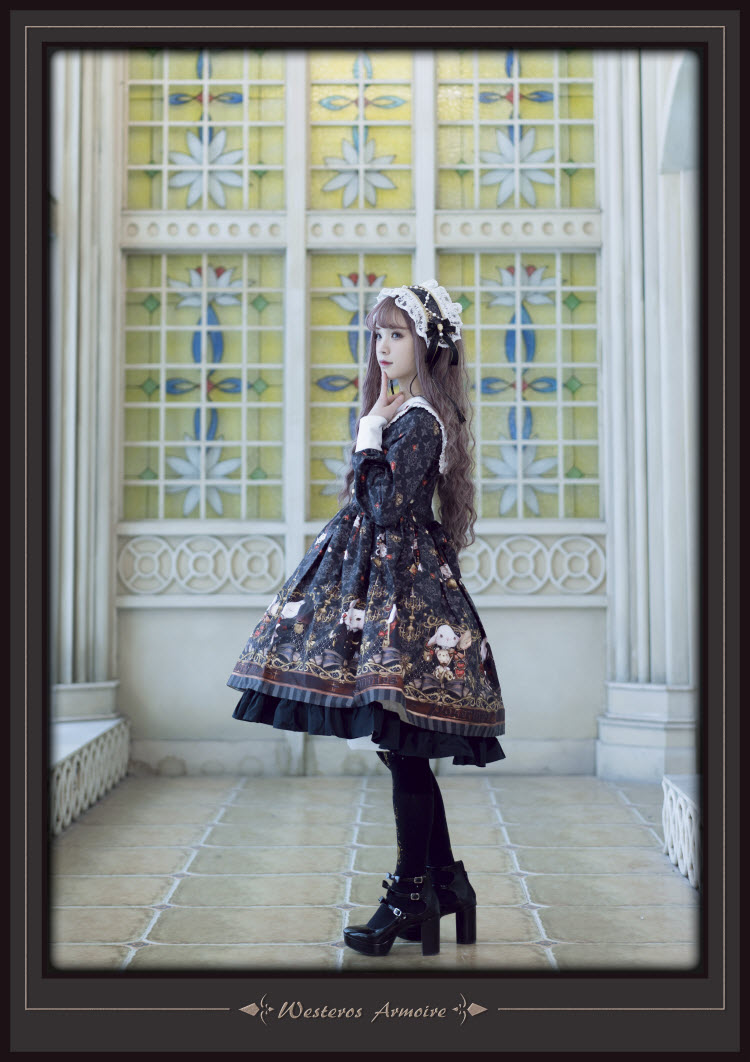 Westeros Armoire -Bunnies in Pokerland- Lolita OP Dress