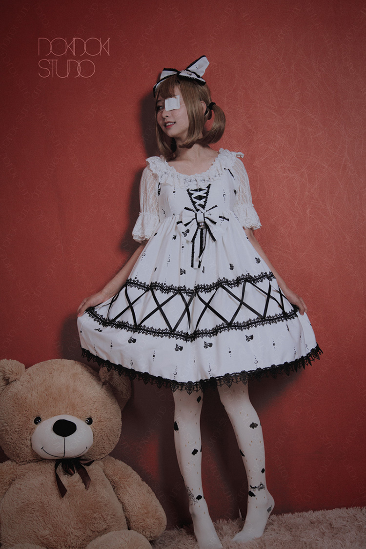 Retro cute lace Lolita dress