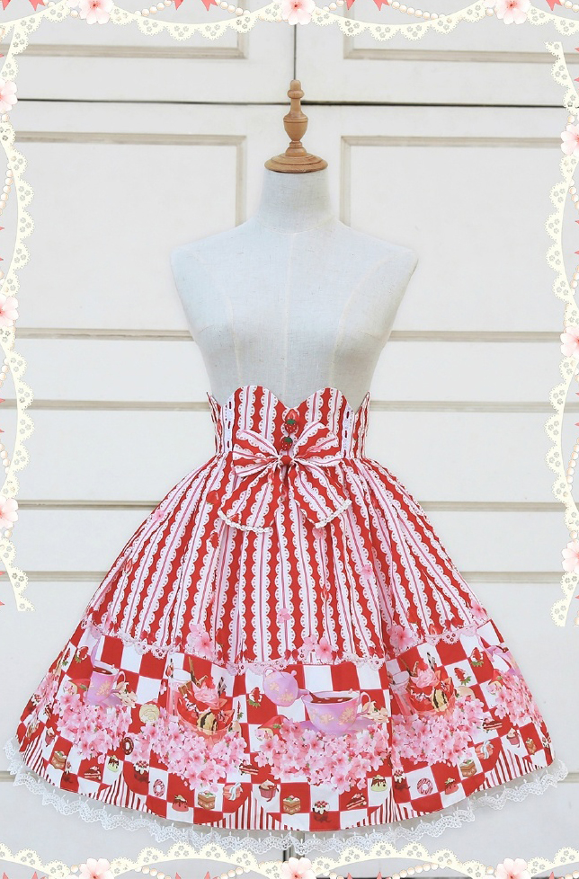 Cute lace strawberry cherry SK dress