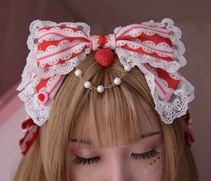 Cute lace strawberry cherry Headdresses