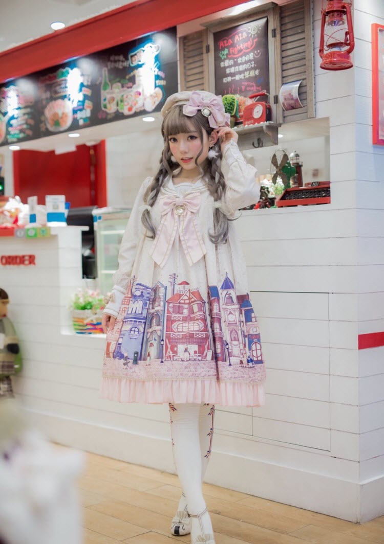 Equinox Lolita Studio -Toorak Road of Cats Kingdom- Lolita OP Dress