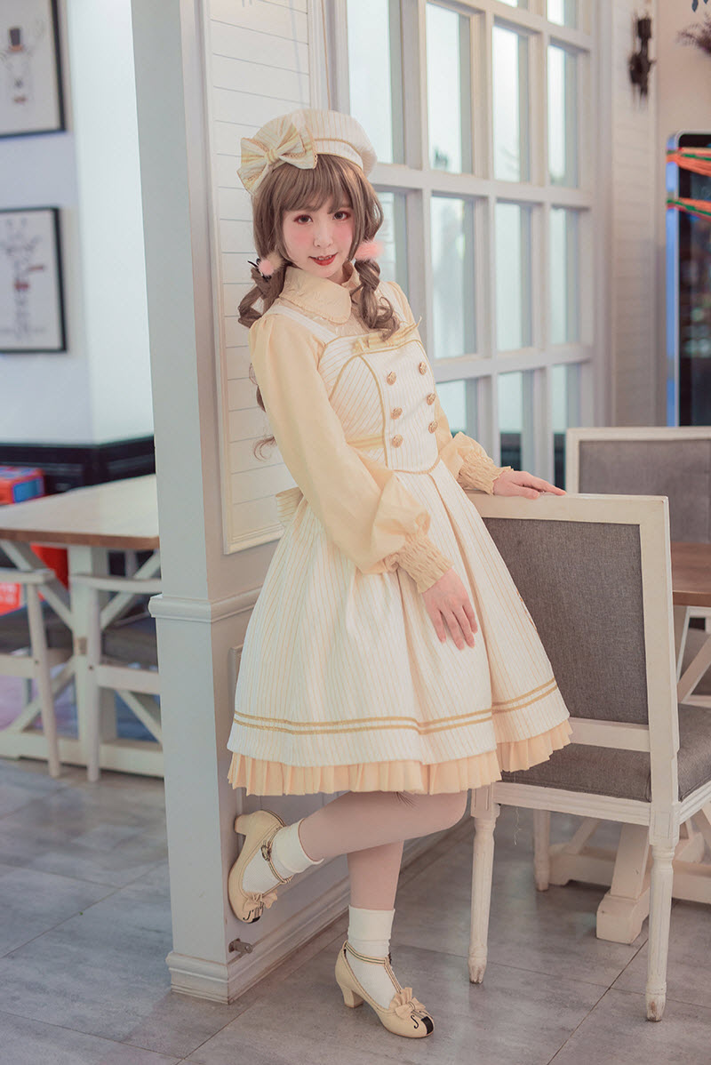 Equinox Lolita Studio -Rose Crown- Embroidery Lolita Jumper Dress