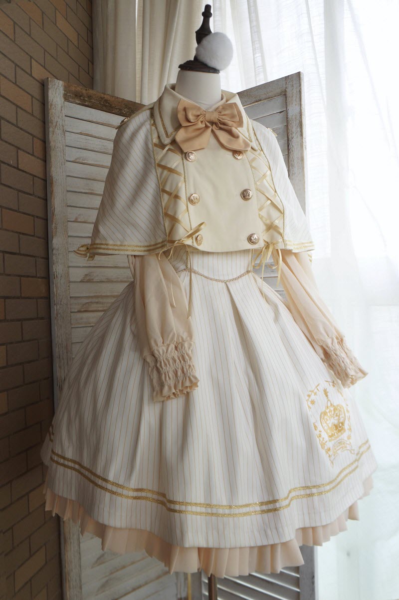 Equinox Lolita Studio -Rose Crown- Embroidery Lolita Jumper Dress