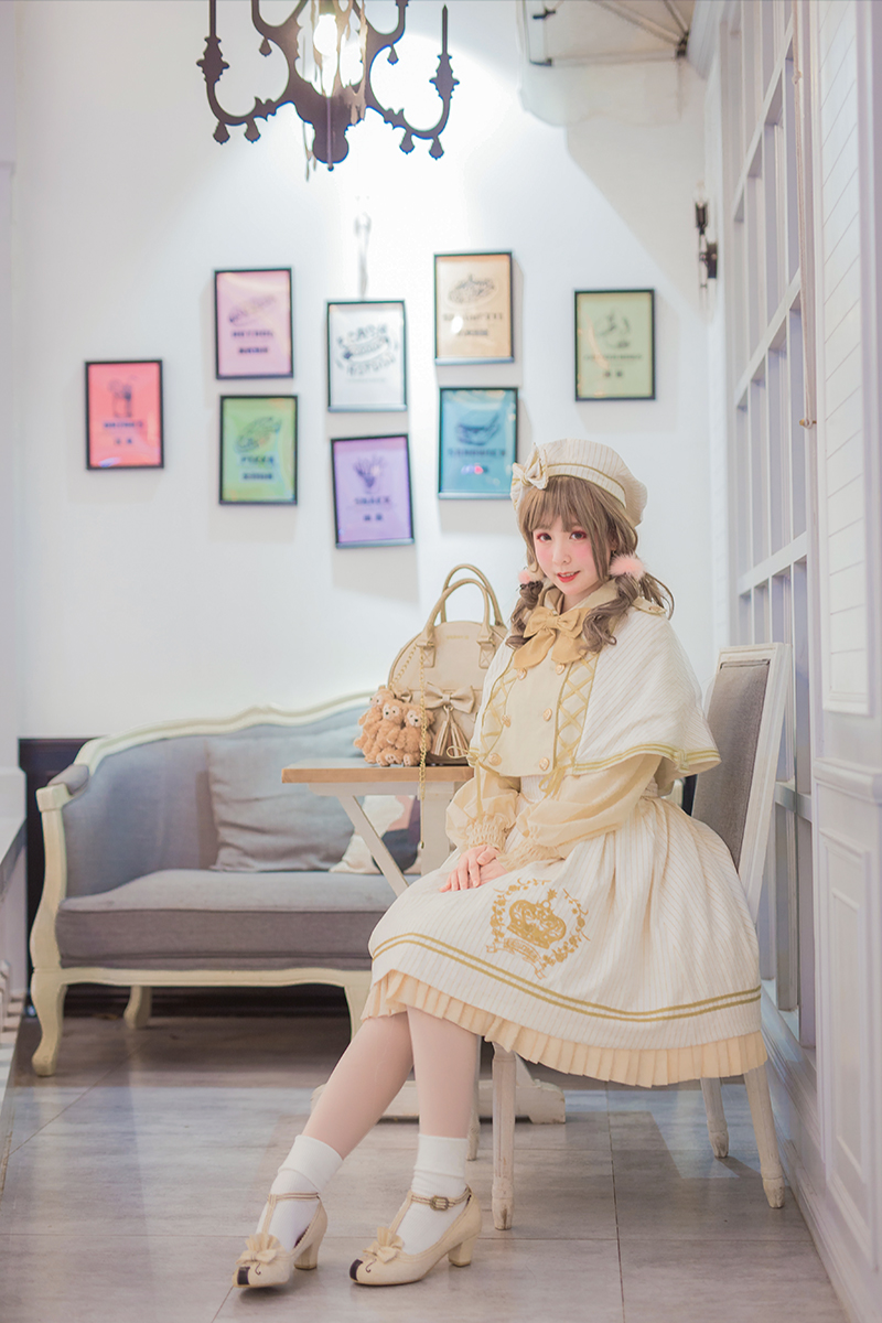 Equinox Lolita Studio -Rose Crown- Embroidery Lolita Jumper Dress