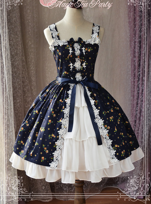 Magic Tea Party Owls And Rabbits Series Sling Dress Classic Lolita