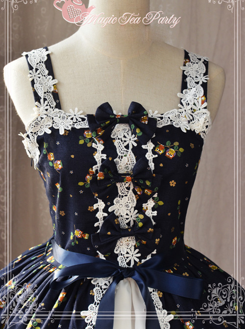 Magic Tea Party Owls And Rabbits Series Sling Dress Classic Lolita