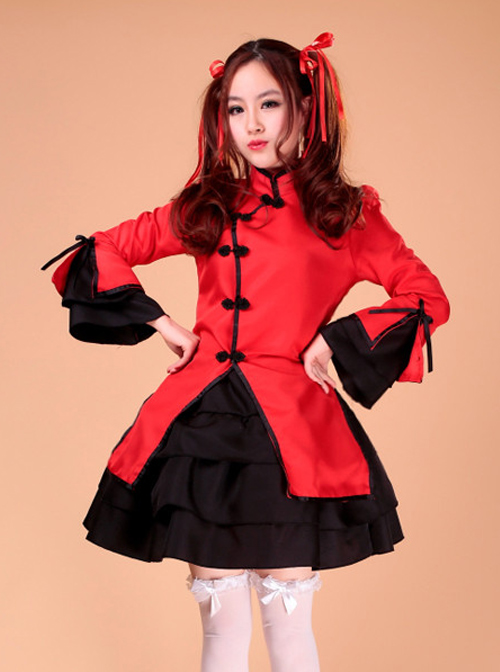 Chinese Style Lolita Amelioration Cheongsam Cosplay Costume