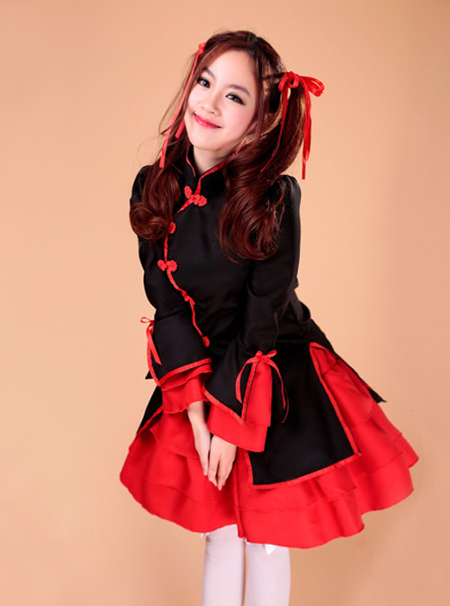 Chinese Style Lolita Amelioration Cheongsam Cosplay Costume