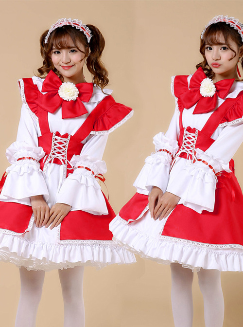 Lace-up Big Bowknot Long Sleeves Sweet Lolita Dress