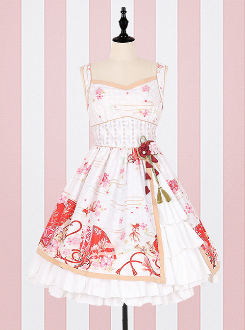 GokuRakuJoudo Dance Improved Kimono Cosplay Lolita Sling Dress