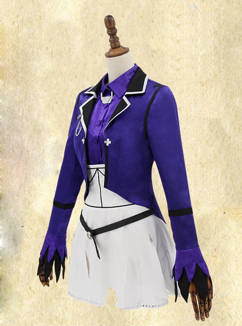 Fate Grand Order Saber Purple Uniform Cosplay Costume