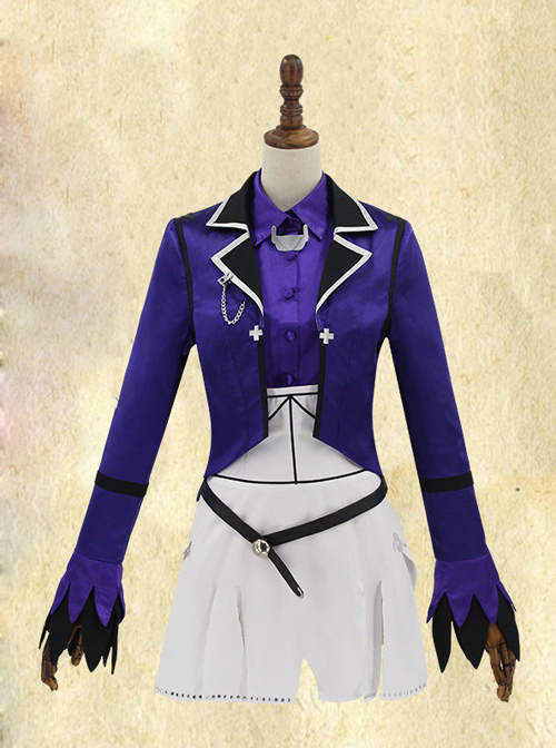 Fate Grand Order Saber Purple Uniform Cosplay Costume