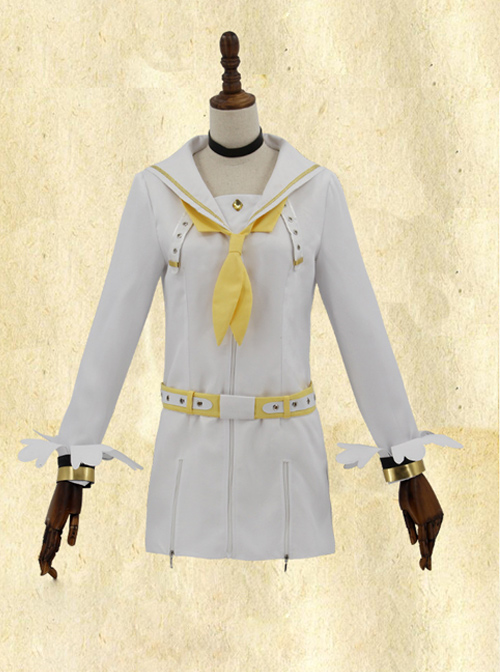 Fate Grand Order Saber White Navy Suit Cosplay Costume