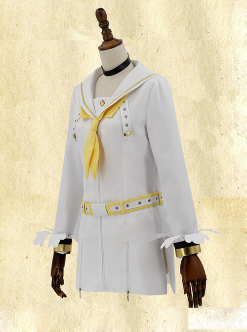 Fate Grand Order Saber White Navy Suit Cosplay Costume