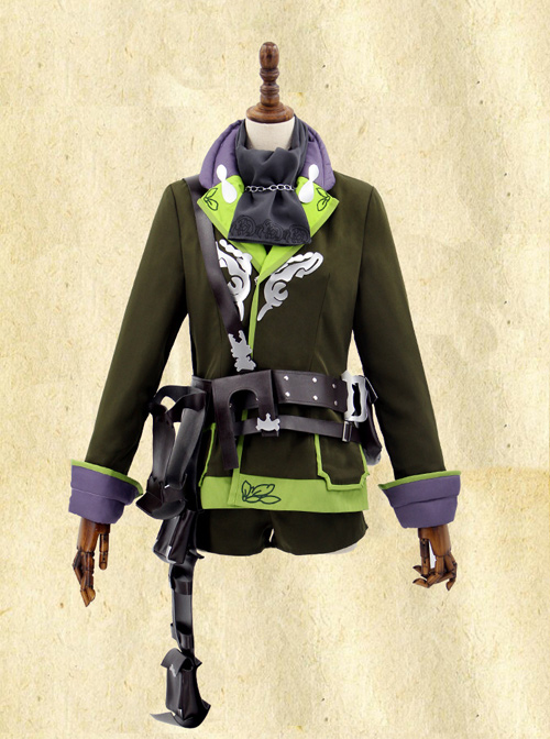 Death Alice Pinocchio Green Cosplay Costume