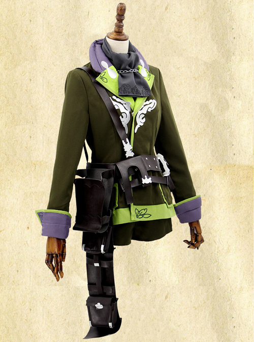 Death Alice Pinocchio Green Cosplay Costume