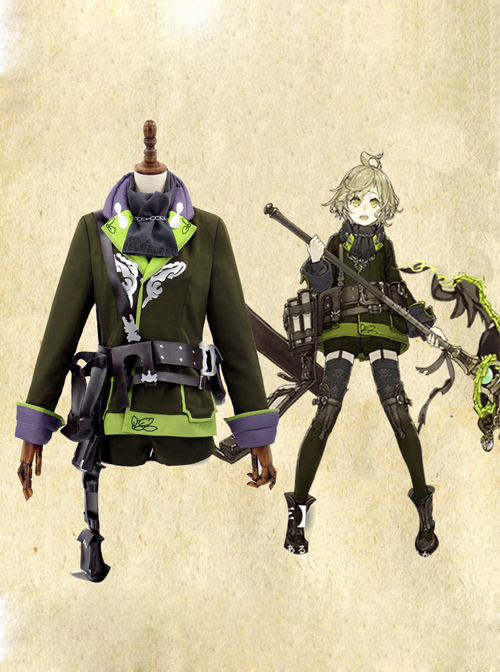 Death Alice Pinocchio Green Cosplay Costume