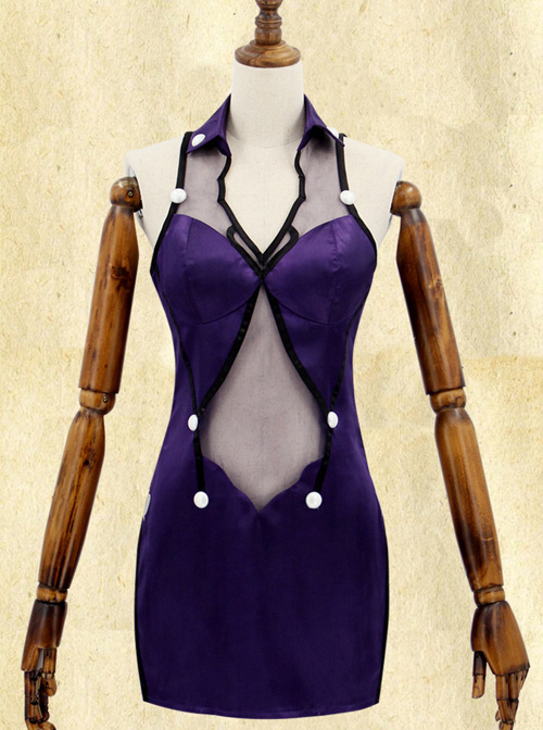 Fate Grand Order Saber Purple Sexy Cosplay Costume