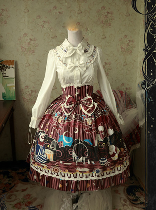 Magic Tea Party Circus Maiden Lace Lolita Skirt