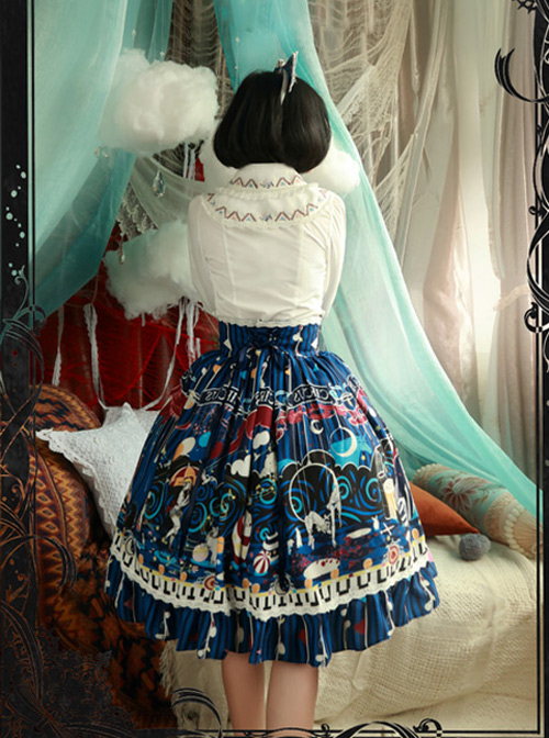 Magic Tea Party Circus Maiden Lace Lolita Skirt