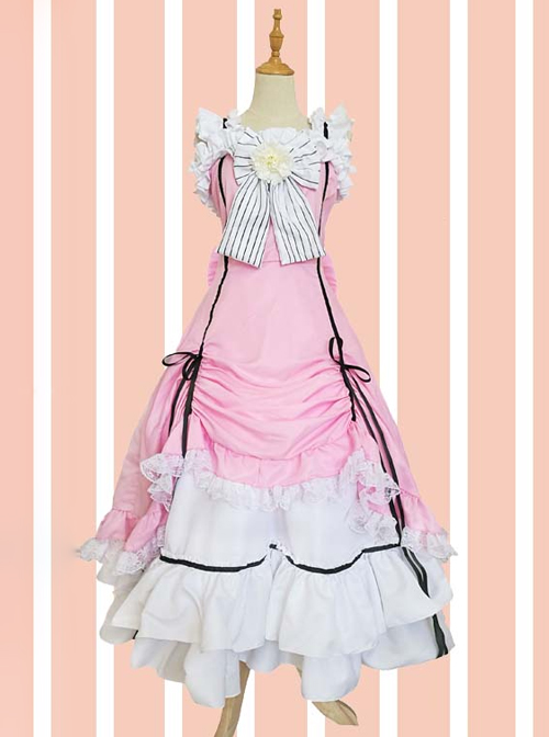 Cheap Black Butler Ciel Phantomhive Light Pink Long Dress