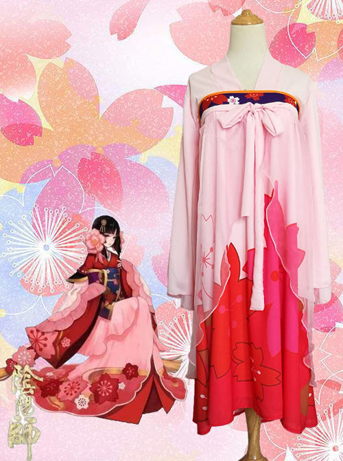 Onmyoji Peach Blossom Demon Improved Version Hanfu Cosplay Costumes