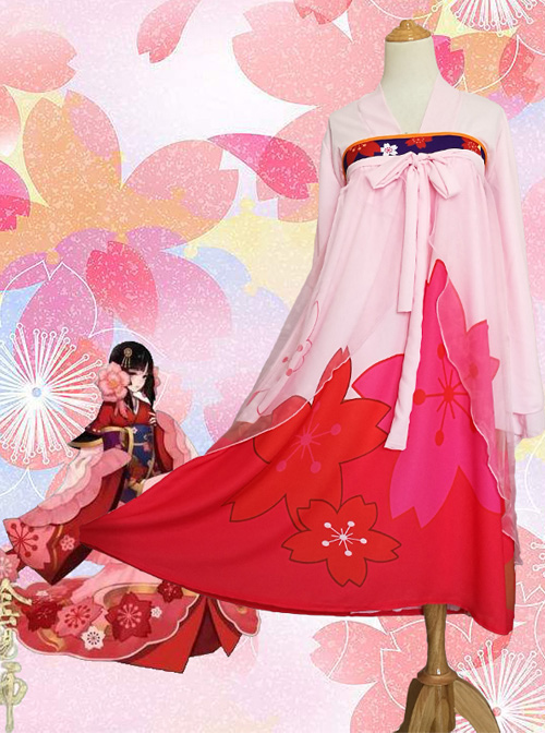 Onmyoji Peach Blossom Demon Improved Version Hanfu Cosplay Costumes