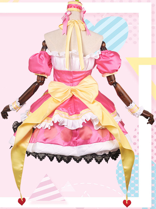LoveLive Nico Yazawa Pink Cake Dress Cosplay Costumes