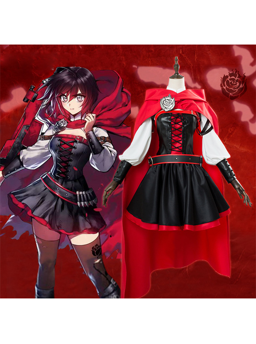 RWBY Ruby Rose Little Red Cap Cosplay Costumes