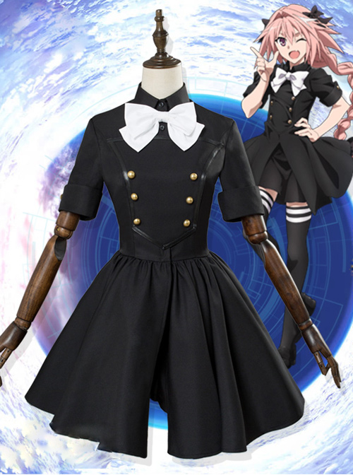 Fate/Apocrypha Astolfo Black Dress Cosplay Costumes