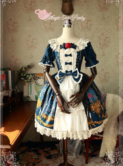 Magic Tea Party Beauty And Beast Series Classic Lolita Short Sleeve Dress