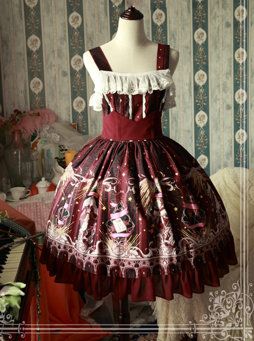 Magic Tea Party Starry Sky City Series Classic Lolita Sling Dress