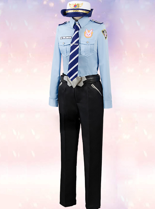 Overwatch D.Va Policewoman Cosplay Costumes