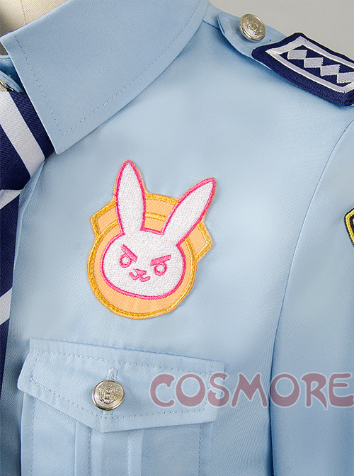 Overwatch D.Va Policewoman Cosplay Costumes