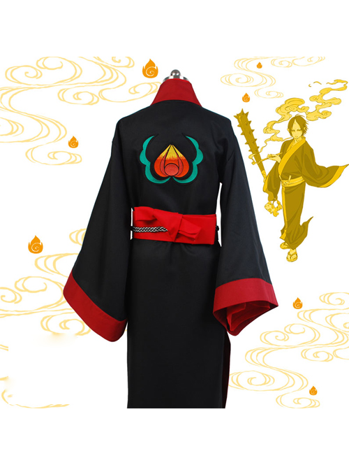 Hoozuki No Reitetsu HOZUKI Embroidered Flower Kimono Male Cosplay Costumes