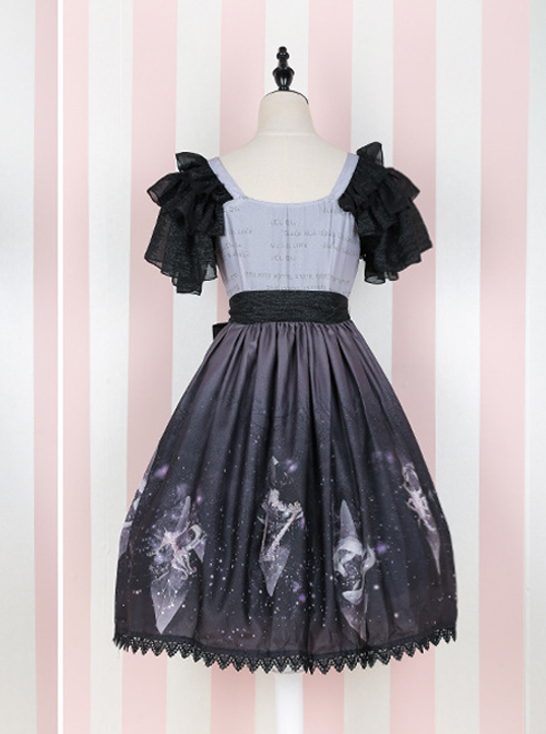 Summer Japanese Girl Soft Girl Wind Stardust Sweet Lolita Short Sleeve Princess Dress