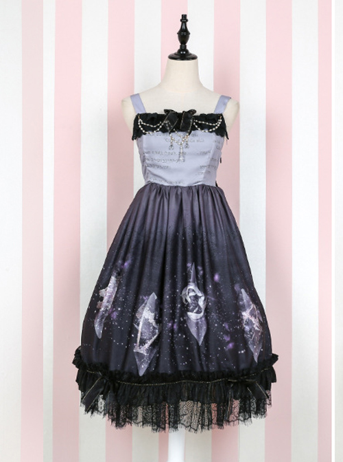 Summer Japanese Girl Soft Girl Wind Stardust Sweet Lolita Sling Princess Dress