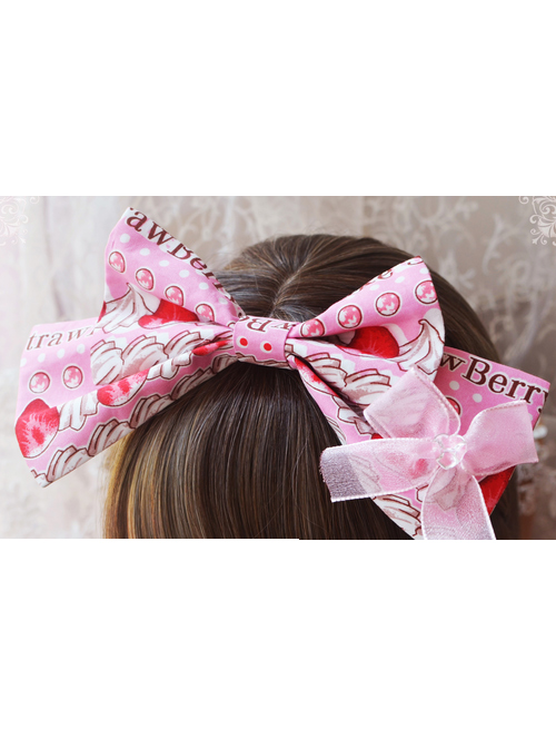 Magic Tea Party Strawberry Print KC Headband Lolita