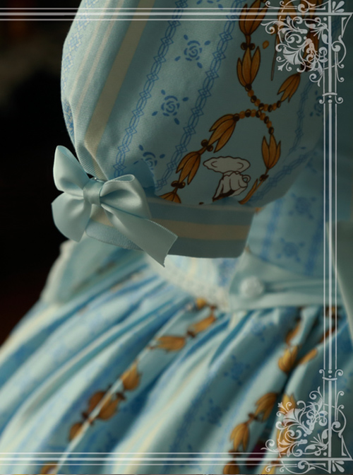 Magic Tea Party Alice Print OP Dress Lolita Skirt Japanese Lolita Soft Girl