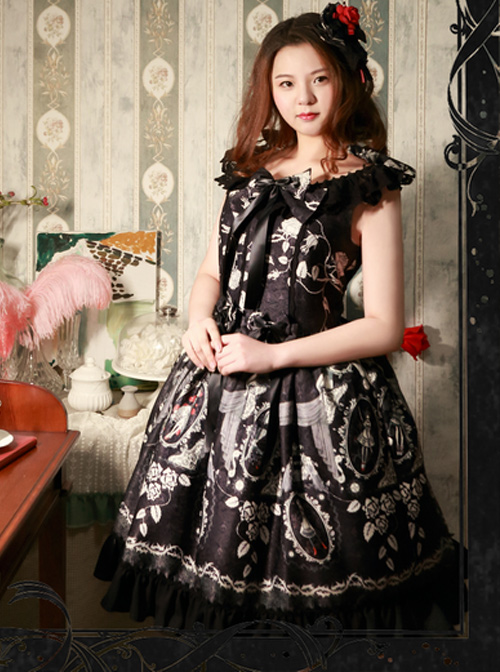 Magic Tea Party Seven Deadly Sins Original Print Dress JSK Spot Lolita