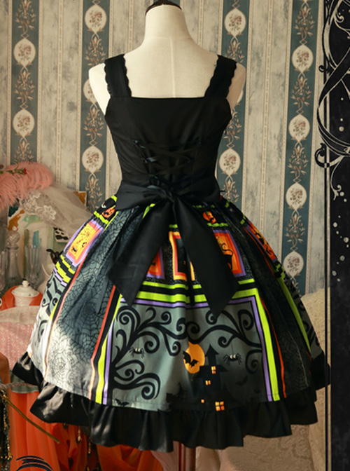 Magic Tea Party Halloween Print Cloth Dress JSK Spot Lolita Cob Square