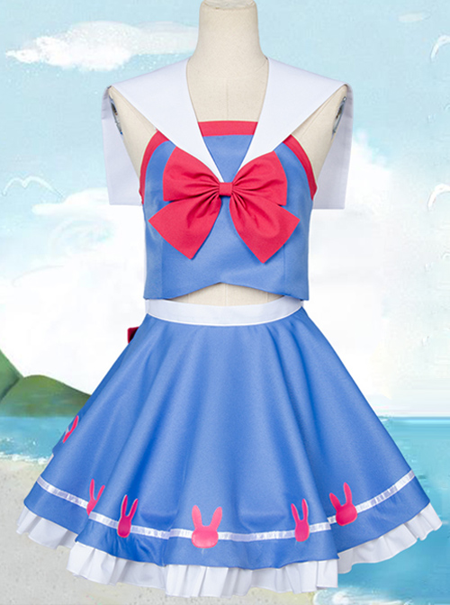 Overwatch D.Va Sailor School Uniform Female Cosplay Costumes