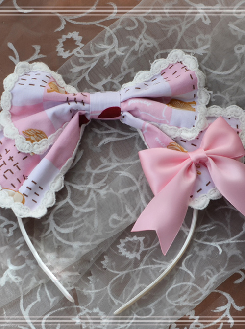 Magic Tea Party Squirrel Couple\'s Afternoon Original Print KC Headband Lolita