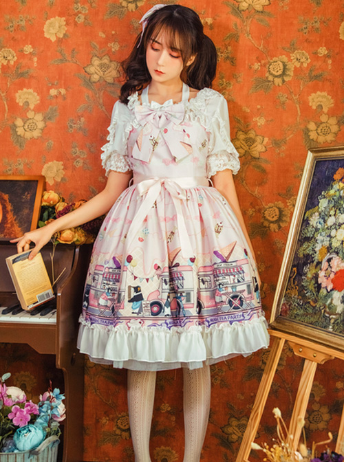 Magic Tea Party Ice Cream Party Series JSK Classic Lolita Sling Dress