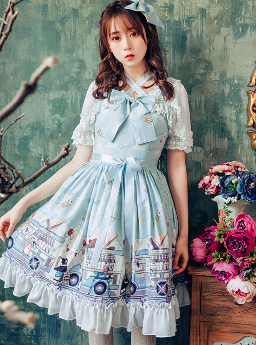 Magic Tea Party Ice Cream Party Series JSK Classic Lolita Sling Dress