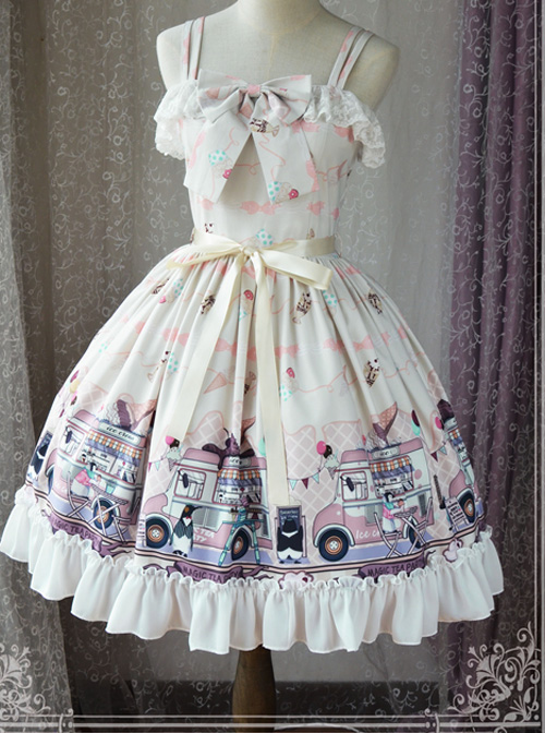 Magic Tea Party Ice Cream Party Series JSK Classic Lolita Sling Dress