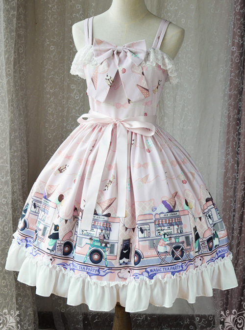 Magic Tea Party Ice Cream Party Series JSK Classic Lolita Sling Dress