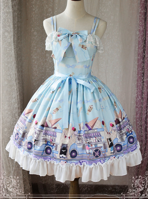 Magic Tea Party Ice Cream Party Series JSK Classic Lolita Sling Dress